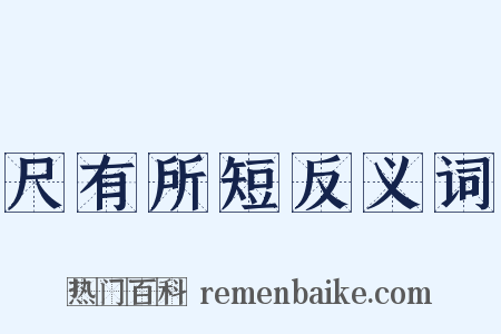 尺有所短反义词是什么意思的图片
